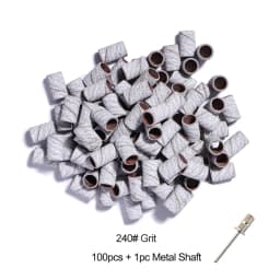 50/100pcs Nail Sanding Ring Bands Electric Manicure Nail Drill Bits 80/120/180/240 Grit UV Gel Polish Removal Accessory Tool
