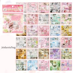 Mr Paper 30Pcs/bag Japanese Dream Core Series Sticker Book Japan and South Korea Cute Style Sticker for Students' Gifts DIY