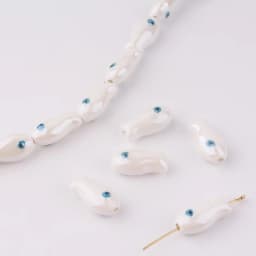 10Pcs Retro Small Fish Beads Charms Ceramic Spacer Loose Beads For Jewelry Making DIY Bracelet Accessories