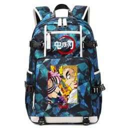 Demon Slayer Anime School Bag Large Capacity Lightweight Student Backpack for Kids Boys Girls Daily Use