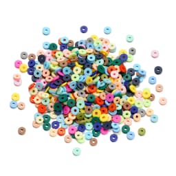 350Pcs/Lot 6mm Flat Round Polymer Clay Beads Loose Spacer Beads for Jewelry Making DIY Needlework Bracelet Necklace Earrings