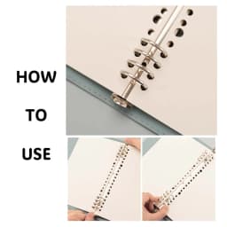 A4 Ring Binder Soft PU Leather Cover 30 Holes A4 File Folder