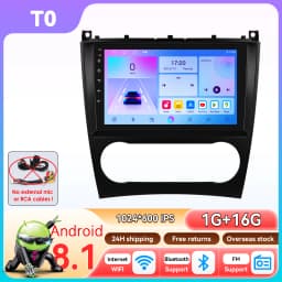 9" Hizpo 2Din Android Auto Car Radio for Mercedes Benz C-Class CLK W203 W209 S203 A209 W168 GPS DSP 4G CarPlay Snapdragon 6115