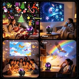 2026 Starry Ocean Galaxy Projector Night Light Auto Timer 24 Patterns 360° Rotatable Lamp with Sleep Sounds Kids Bedroom Decor G