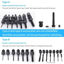ROCOL Pneumatic Rivet Nut Gun Kit Industrial Adjustable Stroke Pneumatic Hydraulic Automatic Riveter Tool M3-M12 Rivnut Riveting