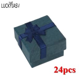 Ring Gift Box Jewelry Organizer Paper Box Ring Packaging Box Jewellry Store Container Earring Case 24pcs/Lot