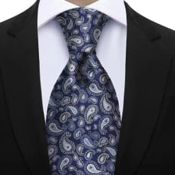 7cm Floral Silk Tie For Men Elegant Peacock Blue Teal Grey Best Selling Business Necktie Wedding Office Fashion Accessories Gift