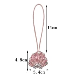 3D Beaded Patch Sequin Rhinestones Pearl Conch Cloth Patch Pendant Lanyard Decorative DIY for Bag Keychain Beading Applique