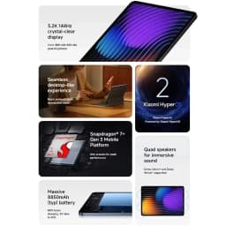 Xiaomi Pad 7 Global Version Snapdragon 7+ Gen 3 Octa-core CPU Tablet 8850mAh 13MP Camera 11.2" 3.2K Display 144Hz