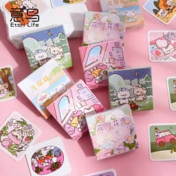 Etori Life Secret Garden Sticker 46pcs/pack Mini Boxed Stickers, DIY Decoration Stationery Notebook Diary Journal Stickers