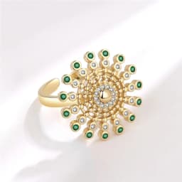 2026 Fashion Beads Anxiety Ring Fidget Spinner Rings Korea Crystal Butterfly Flower Star Moon Ring Anti Stress Jewelry Gift