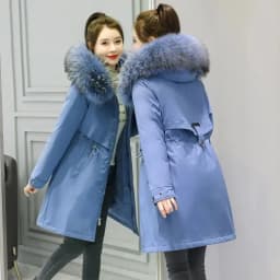 New Winter Jacket Women's Parkas Thick Warm Fur Lining Long Parka Female Hooded Padded Coat Outwear Female Windbreakers 6XL
