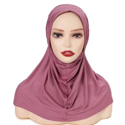 Instant Jersey Hijab Premium Stretch Jersey Headscarf Pre-Sewn Quick Hijab for Muslim Women No Tie Comfortable Hijab for Daily