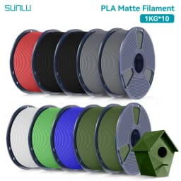 SUNLU PLA Matte 10KG1.75mm ±0.03mm 1KG/2.2LBS 3D Printer Filament PLA High Transparency Fast 2-7 Days Delivery RoHS Reach
