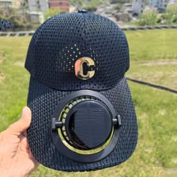 New Solar-Powered Charging Fan Cap Summer Extended Brim Mesh Breathable UV Protection Outdoor Hat Sun-Protective Baseball Cap