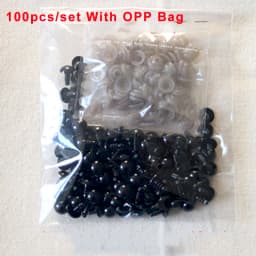 100pcs Black Eyeball Doll Accessories Black Plastic Crafts Eyes For Toys 6-14mm DIY Funny Toy Eyes Accessories For Animal Dolls