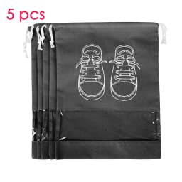 5pcs Dust Proof Shoe Cover Thickened Non-Woven Dustproof Drawstring Storage Bag Clothing Travel Pouch Handbag Storage Bags