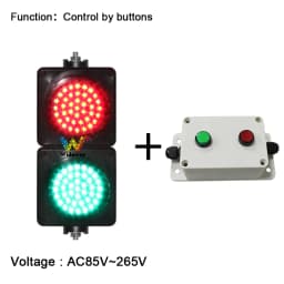 Plastic Lens 100mm DC 12V 24V AC 110V 220V 230V Red Green Traffic Signal Light
