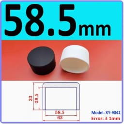 White Silicone Rubber Round End Cap Dust Seal Blanking End Stopper Protection Cover For Pipe Tube Furniture Pads 3mm-68.5mm