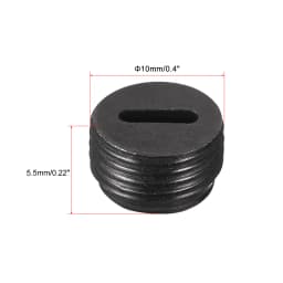 6/10/20Pcs Black Plastic Screw Carbon Brush Holder Caps Case Dia 10mm/12mm/13mm/14mm/15mm/16mm/18mm/20mm/22mm Brush Cover