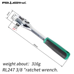 RISK 2 In 1 Bicycle DUB Crankset Cover Removal Tool For XTR M9100 Bottom Bracket Crank Screw Removal Tool 3/8”Ratchet Wrench Set