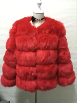 Faux Fur Women Coats Solid Round Neck Full Sleeve Coat Thick Warm Fox Short Open Stitch Elegant Splice Autumn Winter 2024