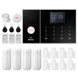 Wireless Alarm System 2.4GWiFi Home Security Kit with Door Motion Sensor Work with SmartLife APP Works with Alexa No Monthly Fee