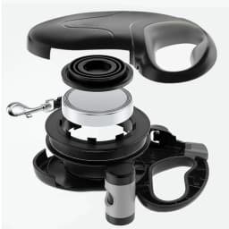 10-Meter Retractable Dog Leash with a 360° Tangle-Free, Non-Slip Handle and a Poop Bag Dispenser, Ideal for Outdoor Walks