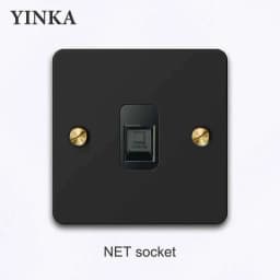 YINKA Stainless Steel Light Switch with Copper Toggle, Durable Modern Metal Wall Switch for Home, Single/Double/Triple Options