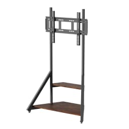 Adjustable Height Rolling TV Floor Stand Industrial Television TV Mount Bracket for 40-75 Inches Max Load 80KG