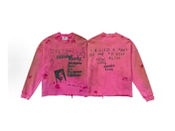 Washed Heavy Duty Spray Dirty Vintage Large Size round Neck Sweatshirt Trendy Casual Loose Fit Long Sleeve Printed Streetwear