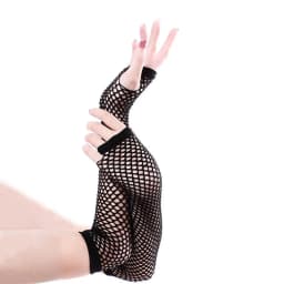 1pair Womens Long Fishnet Net Gloves Fingerless Mesh Gloves Punk Rock Fancy Night Club Party Arm Warmer Gloves Sexy Gloves
