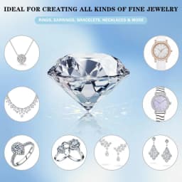 100% Real Moissanite Loose Stone Small Size 0.8mm~3.0mm 1.0 ct Excellent Cut Gemstone Round D Color VVS1 Lab Created Diamond Pass Diamond Tester for Jewelry Making