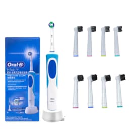 Oral-B D12 Electric Toothbrush Full Waterproof Body Anti-Slip Grip Deep Clean Comes With 8 Brush Heads For Up To 2 Years Of Use