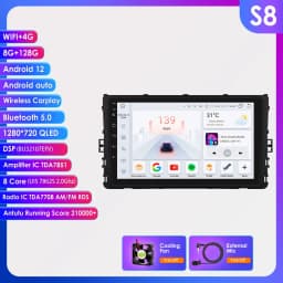 Hizpo 7862 Car Radio Android Auto For VW Volkswagen MQB Polo Plus/T-Cross/Zoals T-Kruis/T- Roc Carplay Multimedia Player Stereo