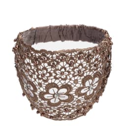 Hollow-Out Plum Blossom Beaded Headband, Elegant Wide-Brim Hair Band Covering White Hair