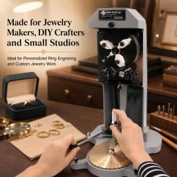 NIUPIKA Inside Ring Engraving Machine Manual Jewelry Engraver with Double Sided Lettering Dial Metal Plotter Tool for Rings SL81