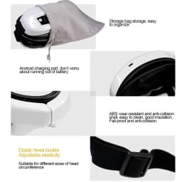 Smart Foldable Eye Massager Rechargeable Bluetooth Eye Mask Vibration Massage Relieve Fatigue Portable Eye Relax Care Device