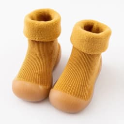 Baby Winter Booties Non-Slip Soft Sole Shoes with Cotton Socks Warm Fleece-Lined Infant First Walkers for Boys Girls 0-4T