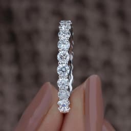 2/3/5mm Moissanite Ring for Women Full Eternity Wedding Band 925 Silver Certified Lab Diamond Engagement Rings Classic Jewelry