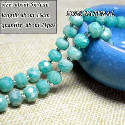 Wholesale Natural Amazonite Various Shape Stone Beads Round Faceted Rondelle Square Irregular for Jewelry Making Diy Bracelet