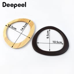 2/4Pcs Solid Wooden O Ring Bags Handle Purse Frame Woven-Bag Handles Handmade Bag Charm DIY Women's Handbag Craft Accessories
