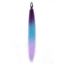Synthetic Colorful Ponytail Extension 1Pcs Long Straight DIY Braided Pony Tail Hairpiece with Rubber Band Women Hair Accessories