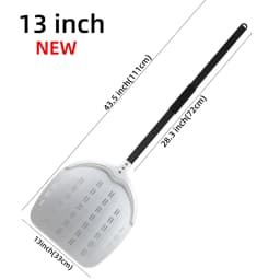 12 13 14Inch Pizza Peel Long Handle Turning Aluminum Pizza Turner Nonstick Baking Tool Perforated Paddle Kitchen Accessory