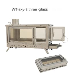 WT-Sky-430 Folding Fireplace Multifunctional Wood Stove Secondary Air Intake Outdoor Camping Heating Stove