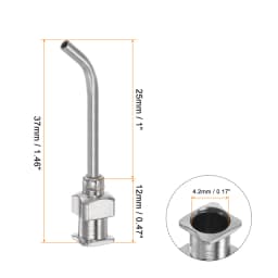 12pcs Dispensing Needles 14G 15G 16G 17G 18G 19G 20G 22G 24G 25G 26G 28G 30G 32G 34G 1" Blunt Tip Bent Needles with Luer Lock