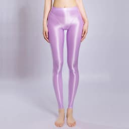 New Shiny Nylon Leggings High Cut Patchwork Pencil Pants Tights Trousers Elastic Yoga Fitness Pantalon Spodnie Collant Joggers