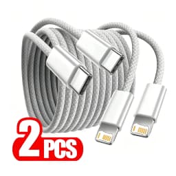 2PCS PD 35W Fast Charge Braided Cable For iPhone 13 14 Pro Max 11 12 mini X XR XS Max 7 8 Plus Quick Charging USB-C Data Cables