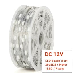 KTRLIGHT DC5V/12V 1.5cm-10cm Pitch 3Pin Clear Wire WS2811 LED Seed Pixel String Light RGB IC Addressable Full Color IP68