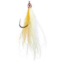 10/20/30PCS Bucktail Teasers fishing hook 3D eyes Flash line fly tying for Flounder jig hook hi/lo rig for Salmon fishing tackle